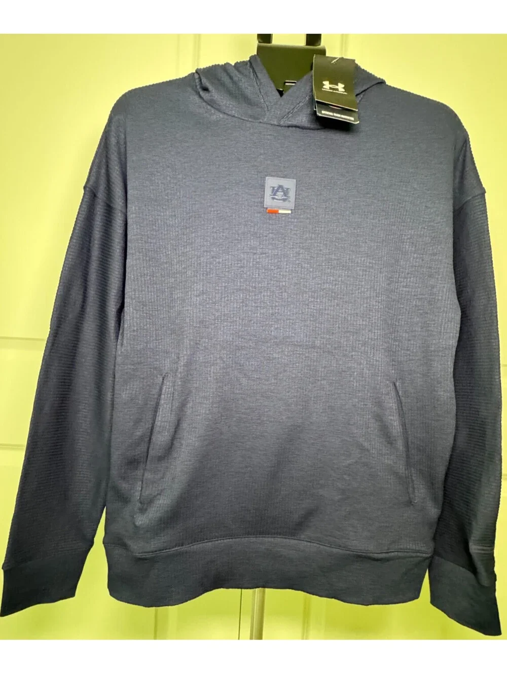 Under Armour Sideline Journey Rib Fleece Hoodie, Auburn U, Blue Size S NWT